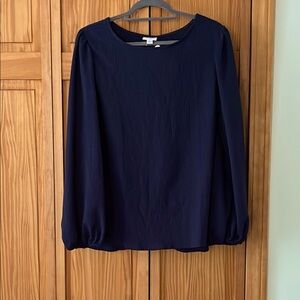Vivian button back long sleeve blouse- lightweight
